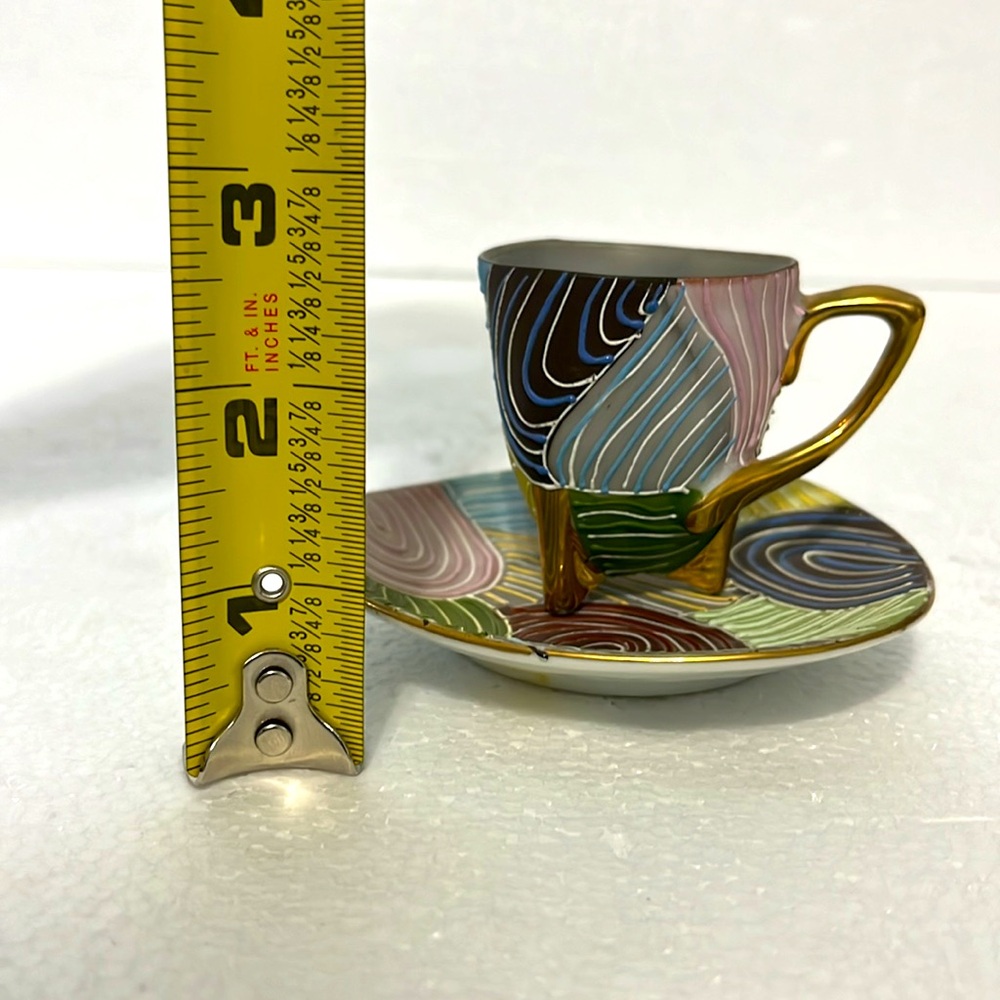 Vintage 1950s Lenwile Ardalt Moriage teacup and saucer set. - Picture 11 of 11